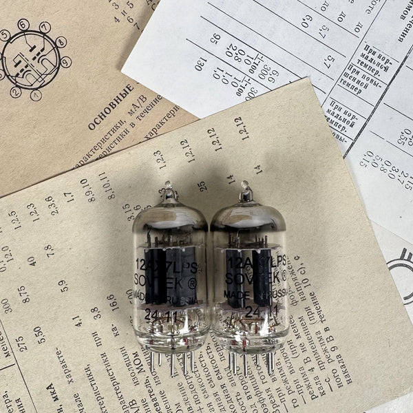 Matched Pair Sovtek 12AX7LPS ECC83 7025 Vacuum Tubes Brand New