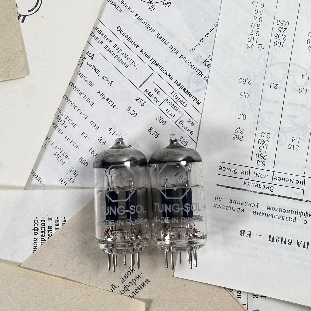 Matched Pair Tung-Sol 12AX7 ECC83 7025 Vacuum Tubes Brand New
