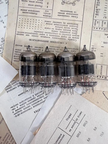 Matched quad 6N1P-EV 6DJ8 ECC88 6922 NOS Rocket Voskhod